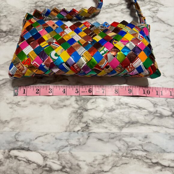 HANDMADE VINTAGE Whimsical Candy Wrapper Shoulder Bag - Picture 8 of 11
